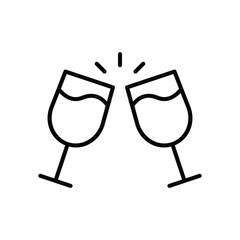 Drinks icon isolate white background vector stock illustration.