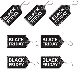 Etiquetas de Black Friday. Vector