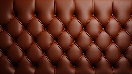 A close up of a brown leather couch
