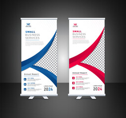 Set of banner template design for promotion of data science managed service company vertical layout