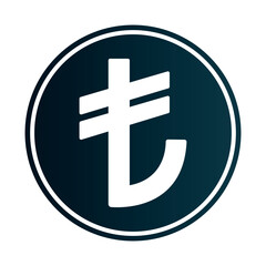 Turkish Lira currency icon vector illustration design