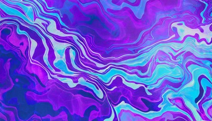 Abstract blue and purple liquid wavy shapes futuristic banner. Glowing retro waves background