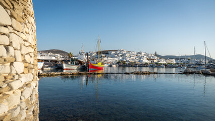 Panoramic view of Naoussa village, Paros