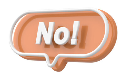 No. Word and Phrase. 3D illustration.