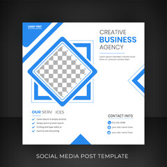 Digital marketing social media and instagram post template