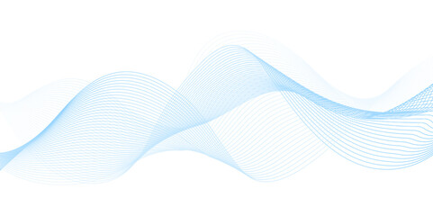 Smooth wave abstract vector background layout design.background image with dynamic curves.Abstract blue futuristic blend waves lines technology background and sound wave lines on white background.