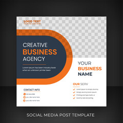Digital marketing corporate social media banner and instagram post template