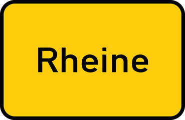 City sign of Rheine - Ortsschild von Rheine