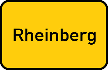 City sign of Rheinberg - Ortsschild von Rheinberg