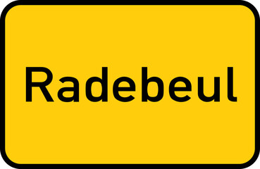 City sign of Radebeul - Ortsschild von Radebeul