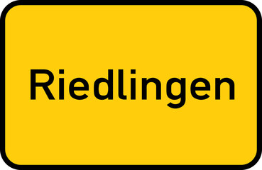 City sign of Riedlingen - Ortsschild von Riedlingen