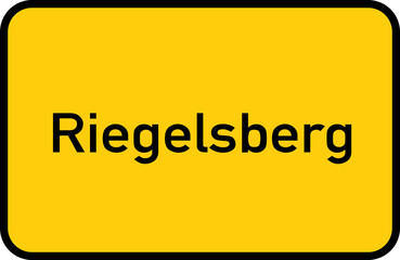City sign of Riegelsberg - Ortsschild von Riegelsberg
