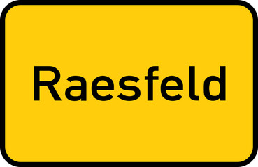 City sign of Raesfeld - Ortsschild von Raesfeld