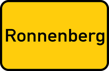City sign of Ronnenberg - Ortsschild von Ronnenberg