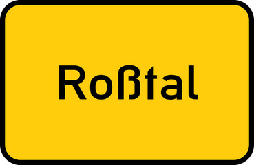 City sign of Roßtal - Ortsschild von Roßtal