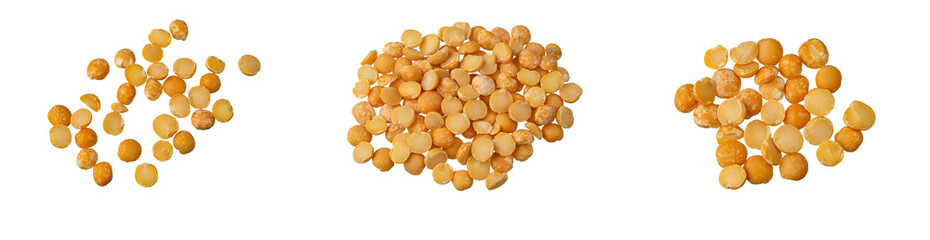 macro photo of peas on a white background
