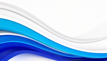 Blue and white abstract waves design template illustration