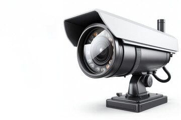 video surveillance cameras isolated on a white background. ai generative