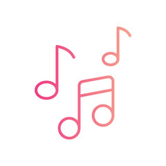 Music icon isolate white background vector stock illustration.