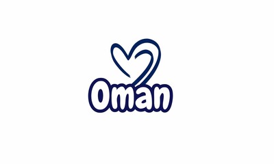 A heart-shaped design of Oman symbolizes love and affection for the nation, a visual expression of deep connection.