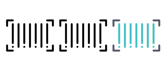 Barcode icons set vector illustration for web and mobile