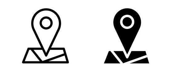 Location icons set vector illustration for web and mobile