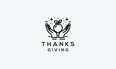 Thanks giving vector logo icon illustration design