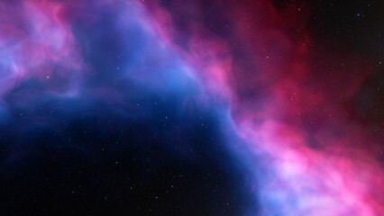 Deep space nebula with stars. Bright and vibrant Multicolor Starfield Infinite space outer space background with nebulas and stars. Star clusters, nebula outer space background 3d render
