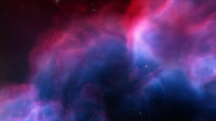 Deep space nebula with stars. Bright and vibrant Multicolor Starfield Infinite space outer space background with nebulas and stars. Star clusters, nebula outer space background 3d render
