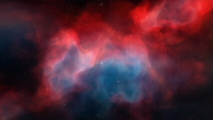 Deep space nebula with stars. Bright and vibrant Multicolor Starfield Infinite space outer space background with nebulas and stars. Star clusters, nebula outer space background 3d render
