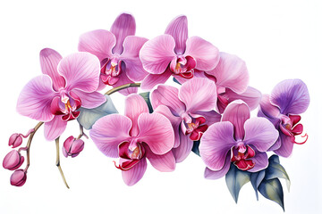 Naklejka na ściany i meble orchid, hand-painted style