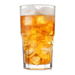 Icy cold beer isolated on transparent or white background, png