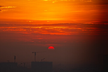 Sunrise over the city