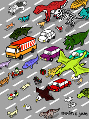 도로위의 동물들(traffic Jam)