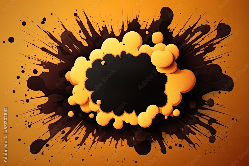 Poster abstract background with colorful splashes and blots