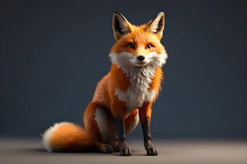 Obraz premium red fox isolated