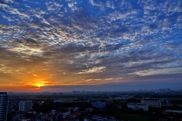 Sunrise over the city