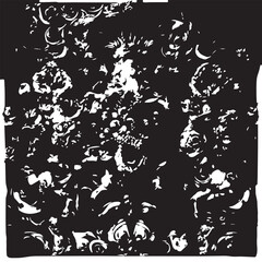 Distressed background in black and white texture with dark spots, scratches and lines. Abstract illustration