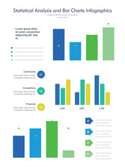 Statistical Analysis and Bar Charts Infographics, Infographics , Bar Charts, Charts, Bar Infographics, Business Study Charts