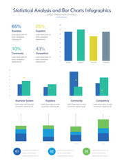 Statistical Analysis and Bar Charts Infographics, Infographics , Bar Charts, Charts, Bar Infographics, Business Study Charts