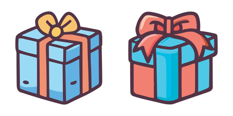 set of boxes with bows