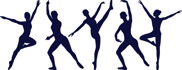dancer silhouette in flat dance
