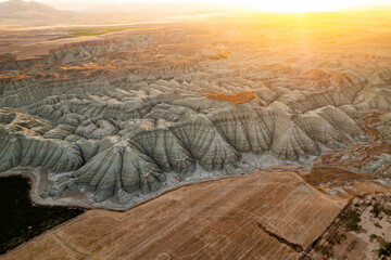 Nallihan District in Ankara, Turkey. The Girl Hill Natural Monument (Rainbow Hills) the geological...