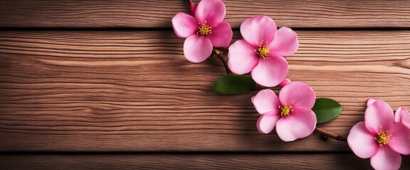 flowers with a wooden background