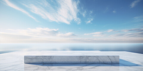 A concrete bench sitting on top of a snow-covered ground. Perfect for winter-themed projects or outdoor furniture advertisements. - obrazy, fototapety, plakaty