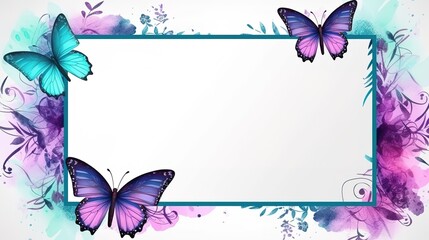 Artistic frame for design advertising placement and buzzy logo background