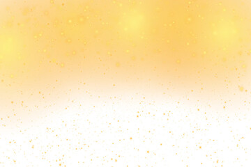 Golden Glittering  Sparkles on Transparent Background with shining dust particles 