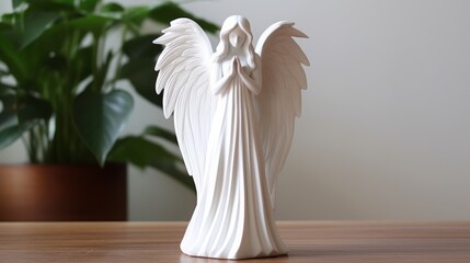 white porcelain angel.