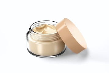 Cosmetic cream isolated on white background with space for text