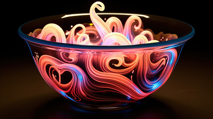 glowing universe in a bowl